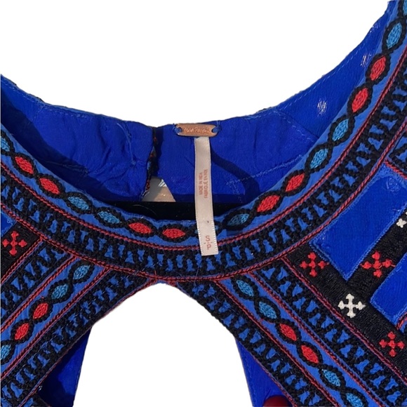 Free People dress.Size S.Royal blue with silver threading. Absolutely beautiful - Picture 3 of 14